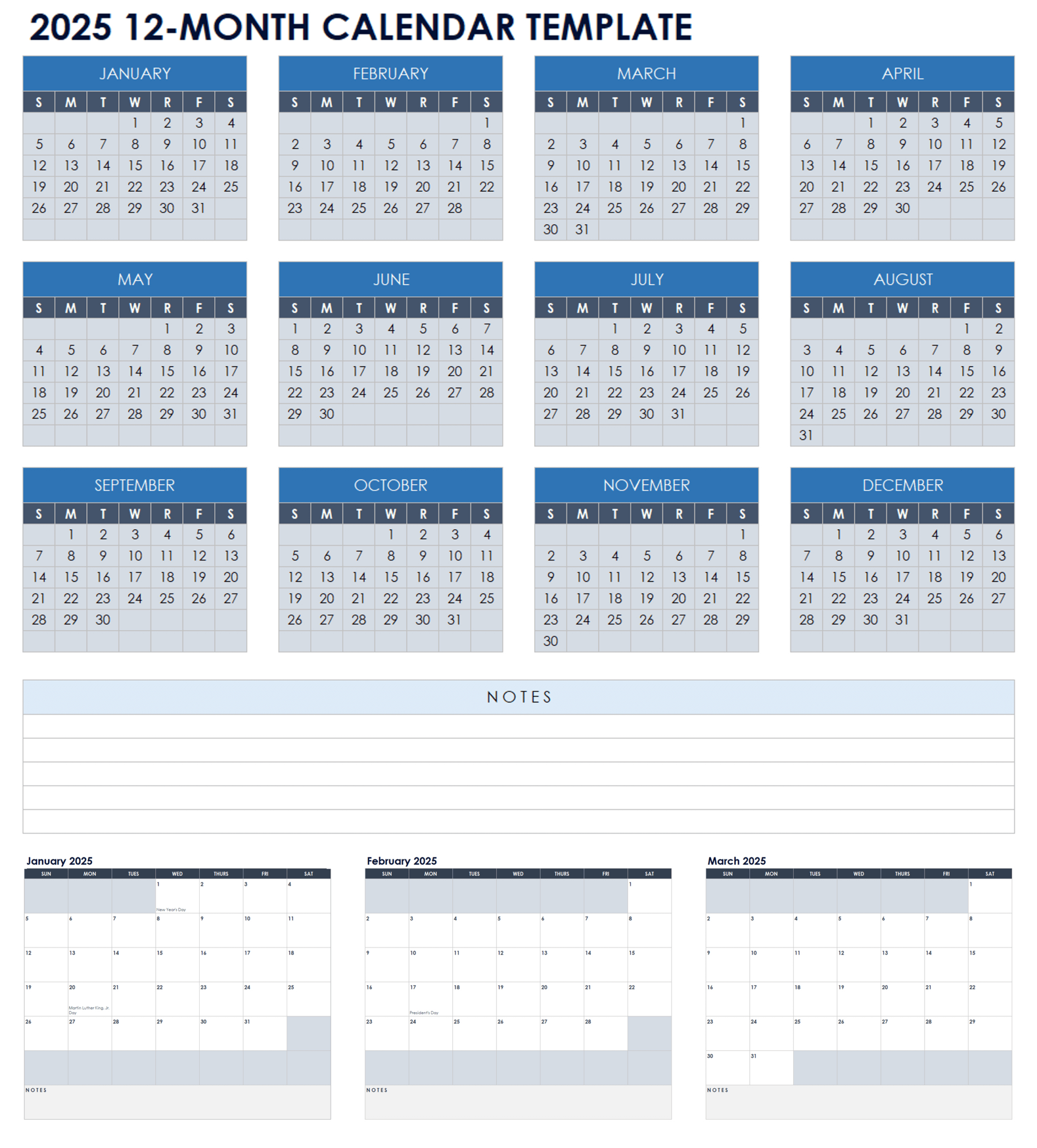 15 Free 2025 Monthly Calendar Templates | Smartsheet in Printable Calendar 2025 Legal Size