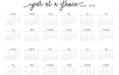 2024-2025 Two Year Calendars – 10 Free Printables | Printabulls in Free 2024 and 2025 Calendar Printable