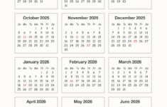 2025-2026 School-Year One-Page Calendar – Enchanted Learning with July 2025 And July 2026 Calendar Printable