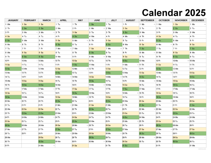 Free Printable Wall Calendar 2025