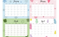 2025 Four Month Calendars – 31 Free Printables | Printabulls for Free Printable 4 Month Calendar 2025