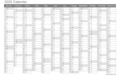 2025 Printable Calendar – Pdf Or Excel within 2025 Yearly Calendar Printable Free