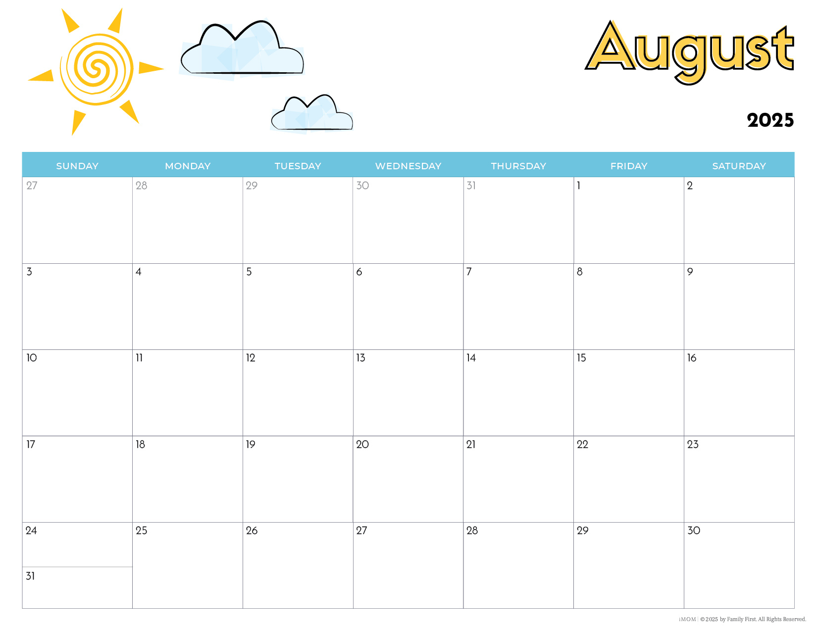 2025 Printable Calendars For Kids - Imom within Free Printable Calendar 2025 Kids
