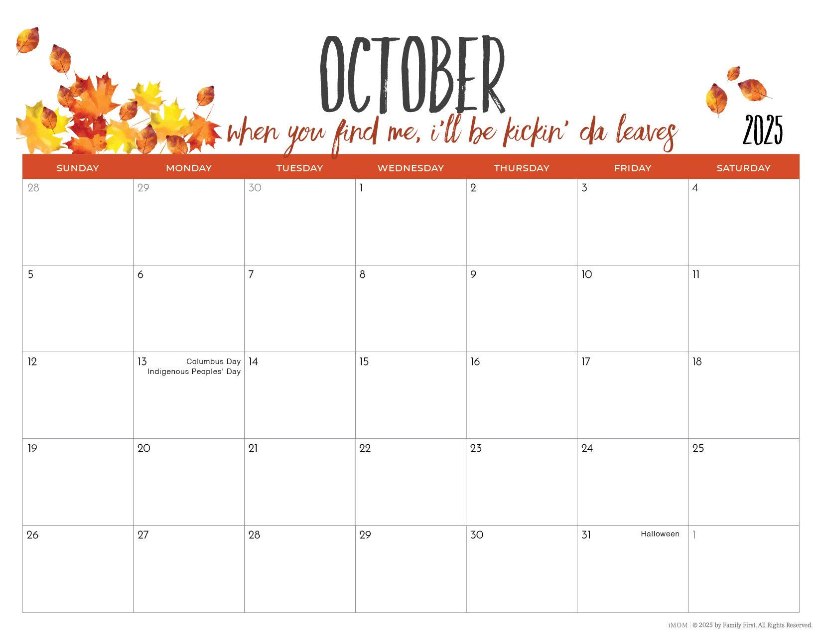 2025 Printable Calendars For Moms - Imom intended for Free Printable Calendar 2025 Imom