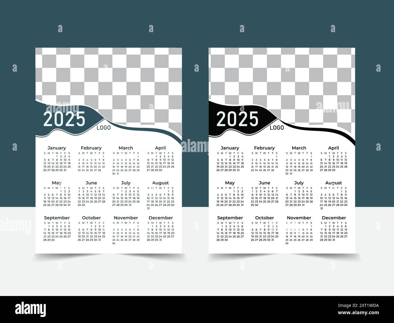 2025 Year Wall Calendar Design With Monthly Event Printable in Printable Calendar 2025 with Design