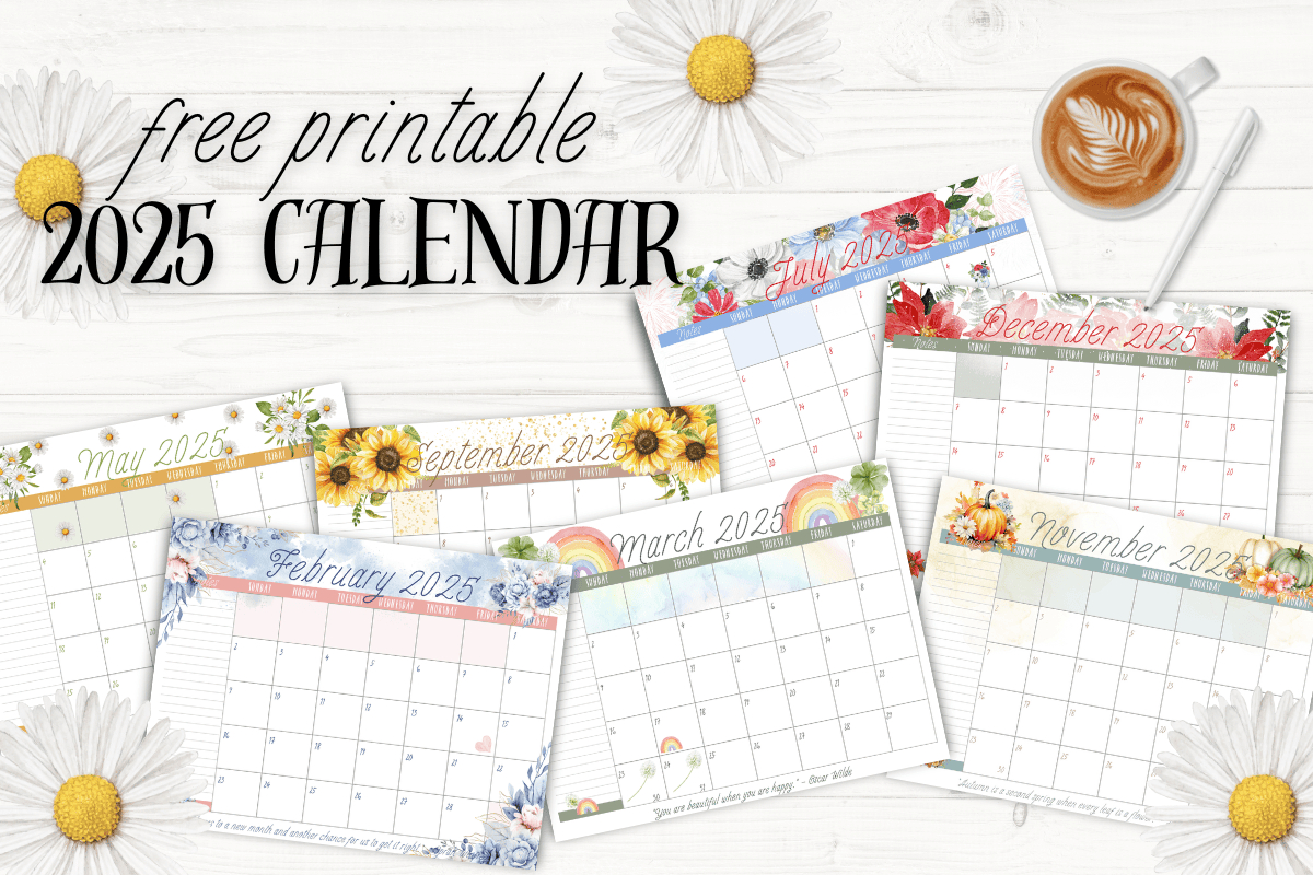 Be Ready To Bloom With Your Free Printable 2025 Floral Calendar throughout Free Printable Calendar 2025 Floral