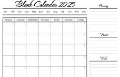 Blank Calendar Template 2025 Free Google Docs Template – Gdoc.io in Printable Calendar 2025 Blank
