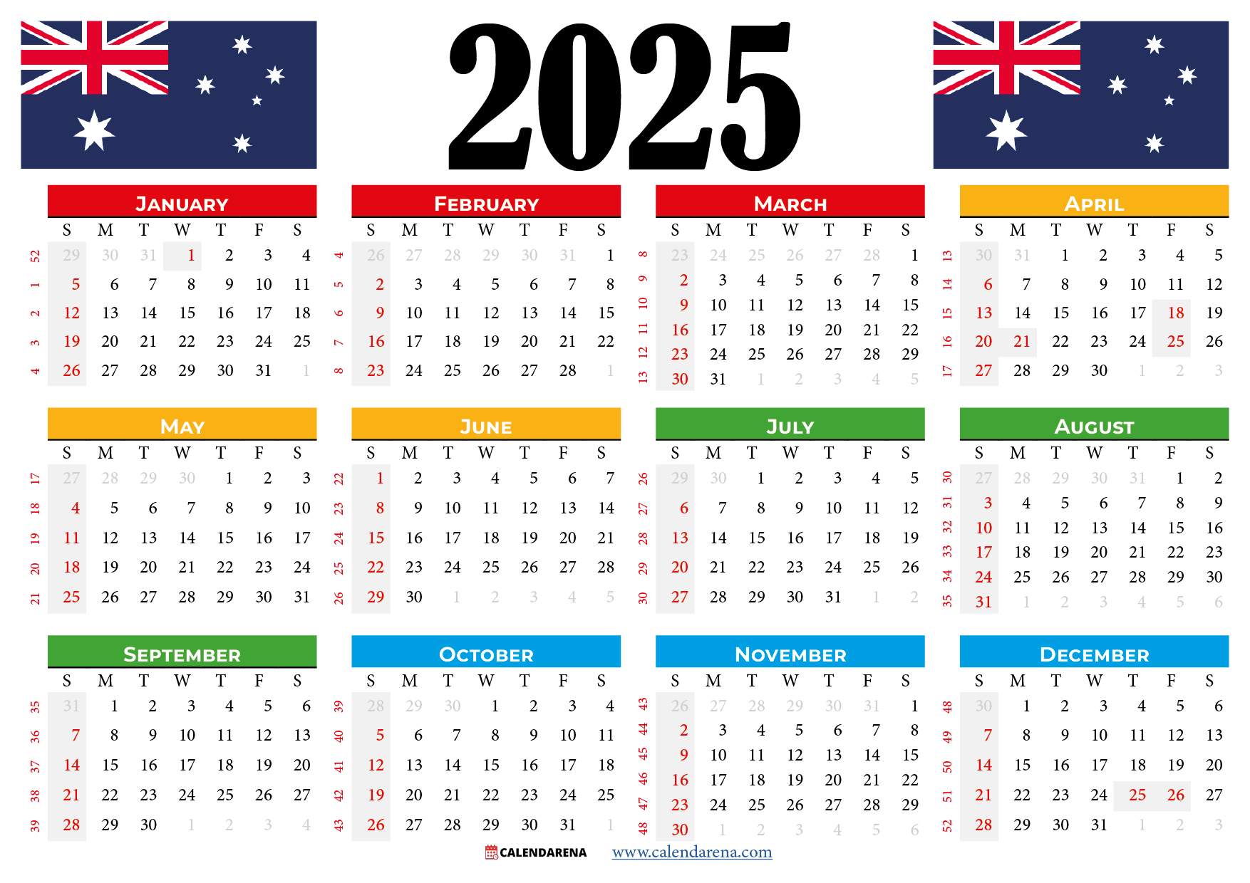 Calendar 2025 Australia With Holidays And Festivals inside Printable Calendar 2025 South Australia