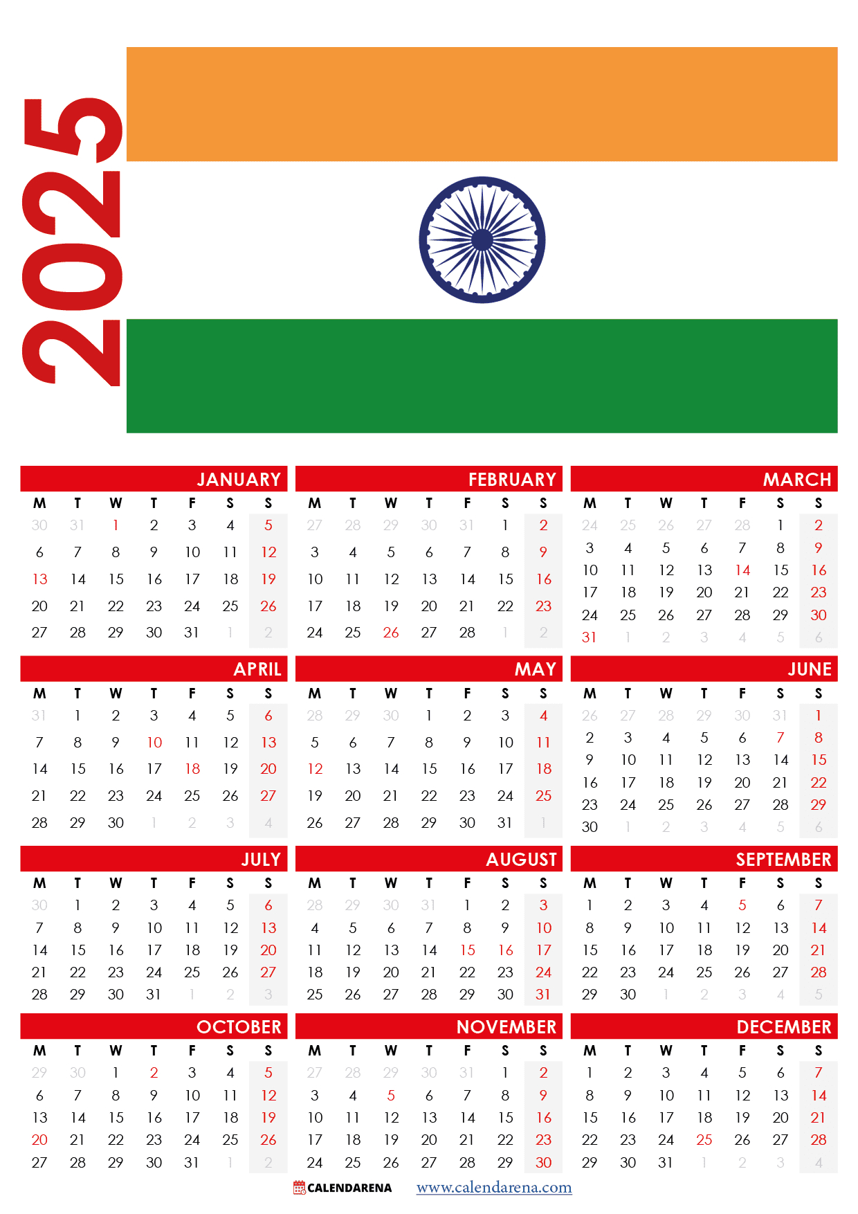 Calendar 2025 India: 7 Best Festival Dates You Need To Know in Printable Calendar 2025 With Indian Holidays