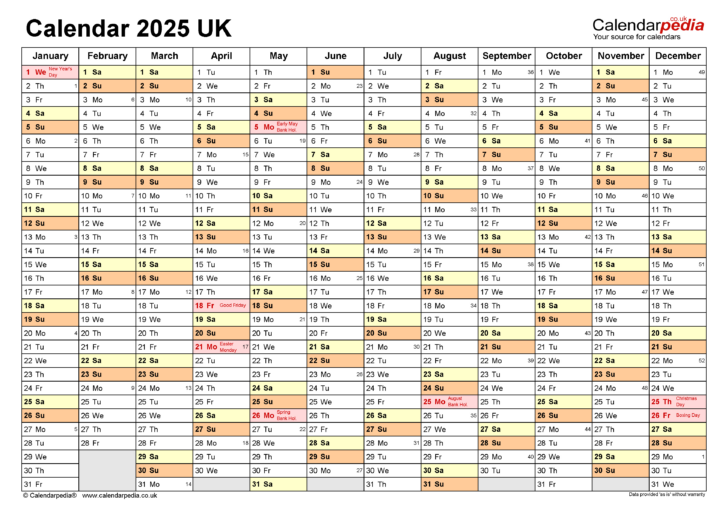 Free Printable Calendar 2025 Ireland Excel