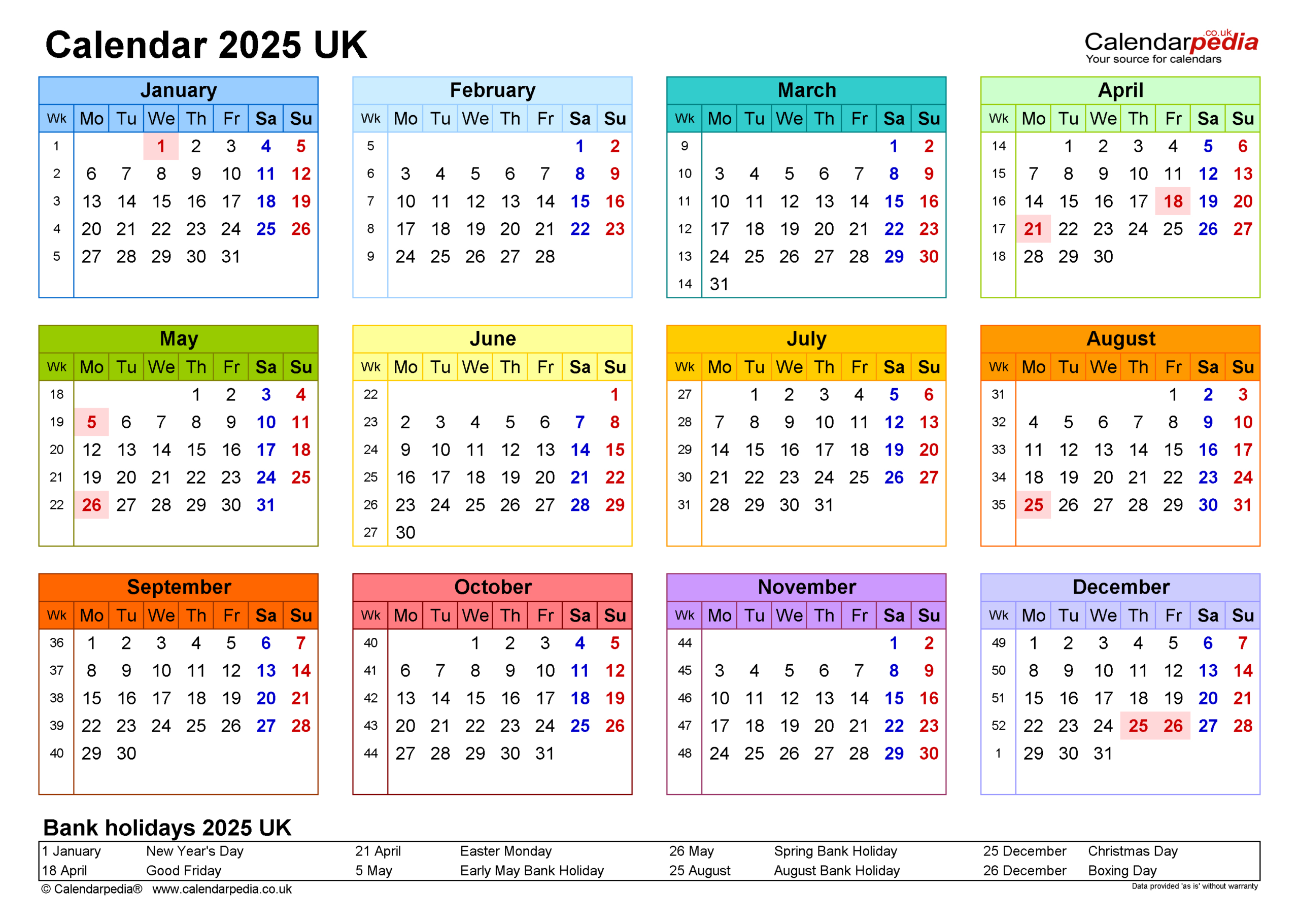 Calendar 2025 (Uk) - Free Printable Pdf Templates for Printable Calendar 2025 To Print Free