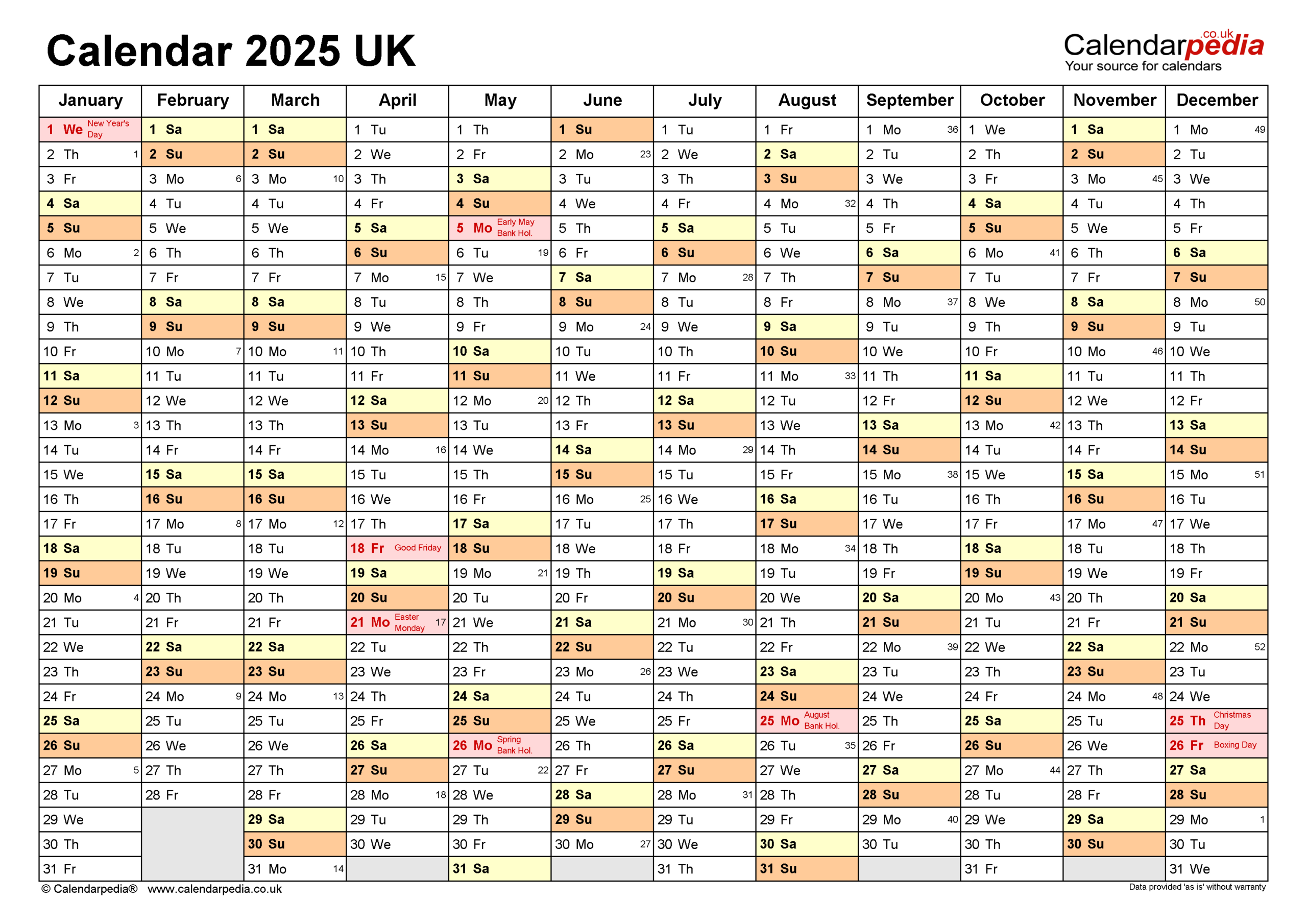 Calendar 2025 (Uk) - Free Printable Pdf Templates in Editable Printable Calendar 2025