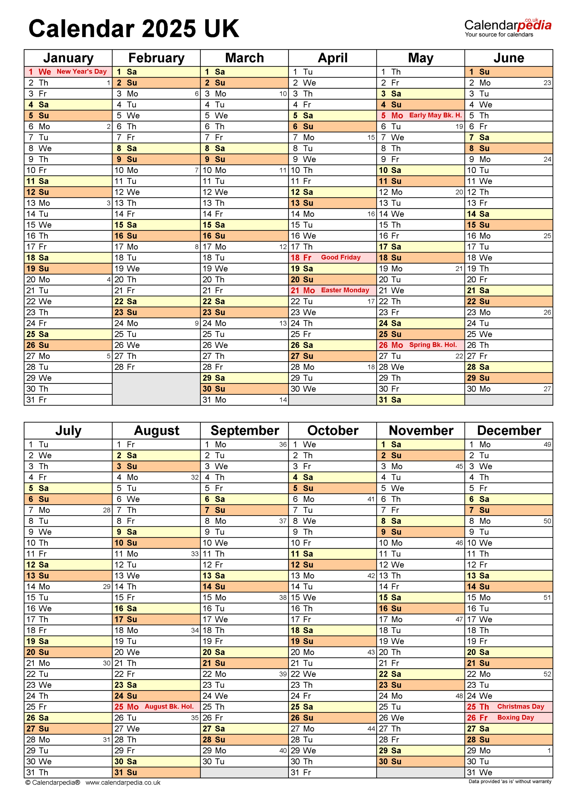 Calendar 2025 (Uk) - Free Printable Pdf Templates in Free Printable Calendar 2025 6 Months Per Page