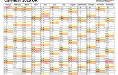 Calendar 2025 (Uk) – Free Printable Pdf Templates within Printable Calendar 2025 Uk Free Word