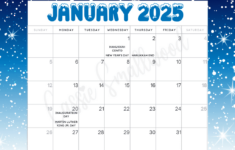 Cute 2025 Free Printable Monthly Calendars – Cassie Smallwood for Printable Calendar 2025 With Holidays Monthly