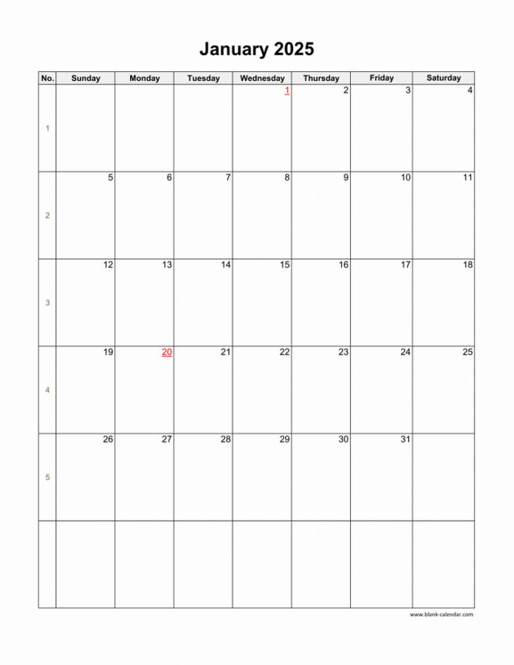 Free Printable Calendar 2025 Portrait Free Download