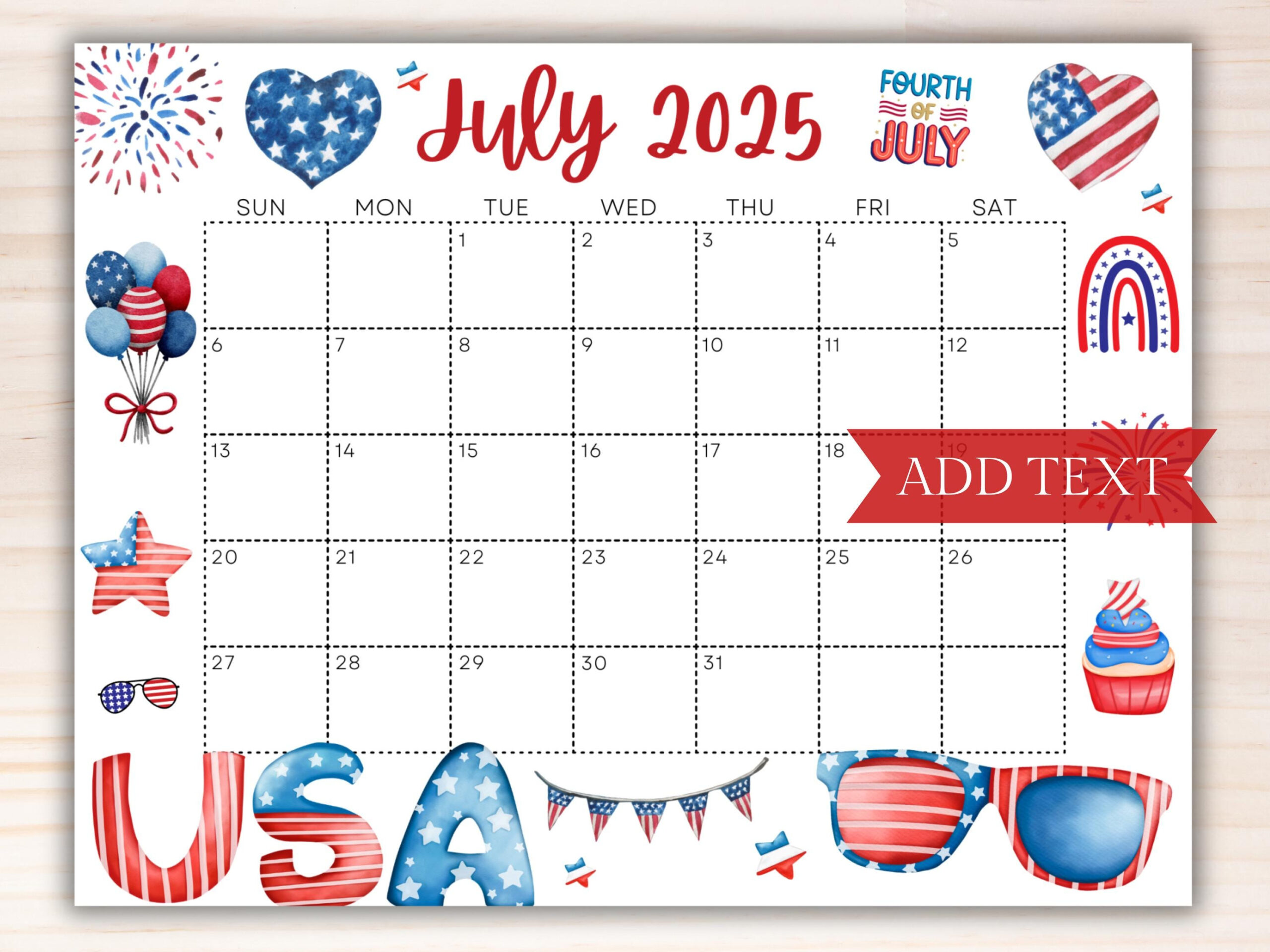 Druckbarer Feiertagskalender 2025, Juli Planer, Bearbeitbarer intended for Calendar July July 2025