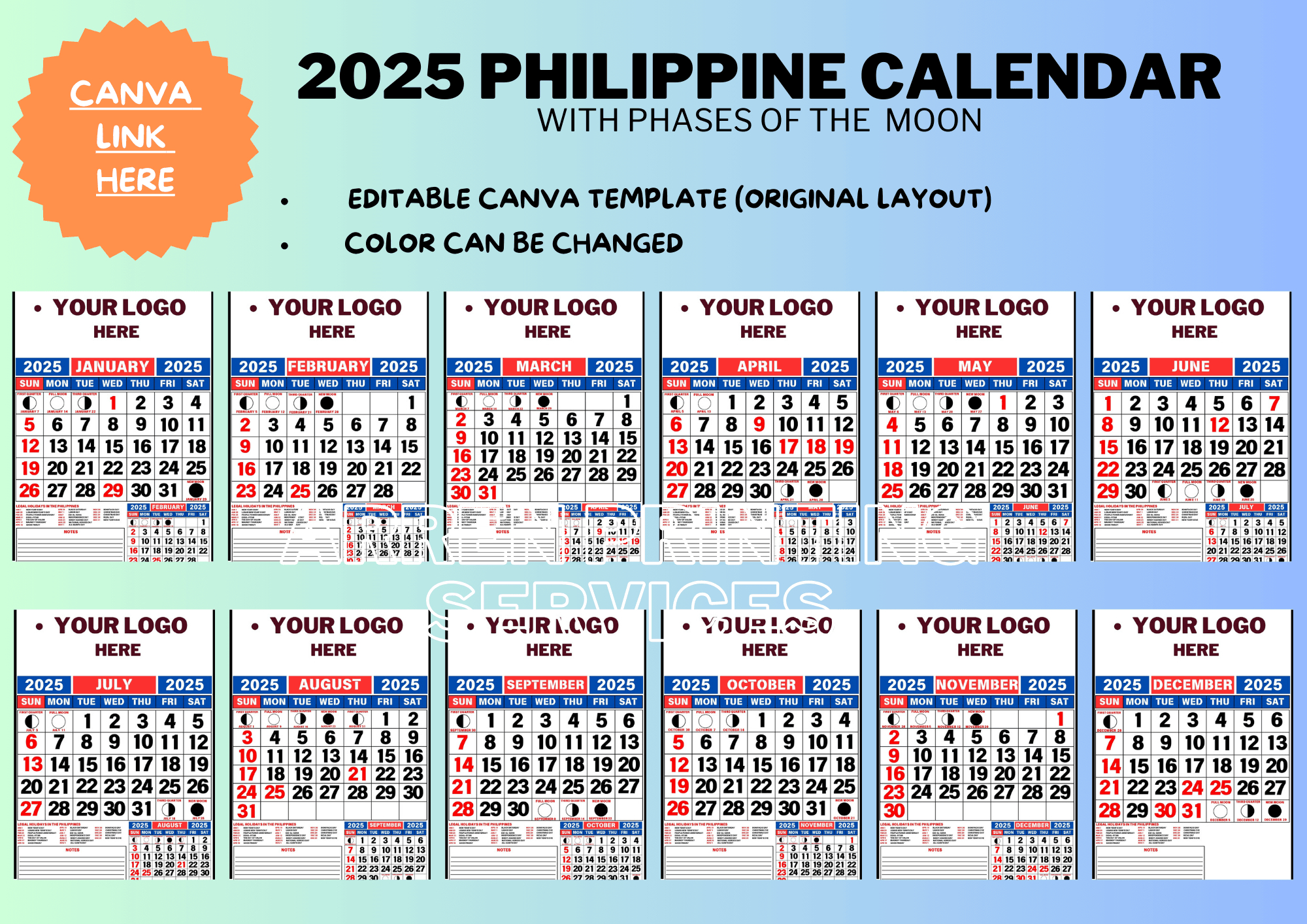 Editable 2025 Philippine Calendar Template (With And Without with regard to Printable Calendar 2025 Philippines Editable