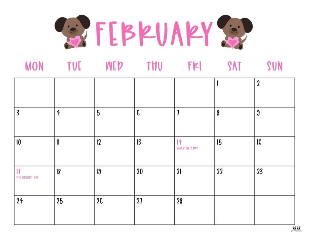 February 2025 Calendars - 107 Free Printables | Printabulls with regard to Feb 25 Calendar Printable
