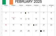 February Calendar 2025 Ireland for Free Printable Calendar 2025 Ireland