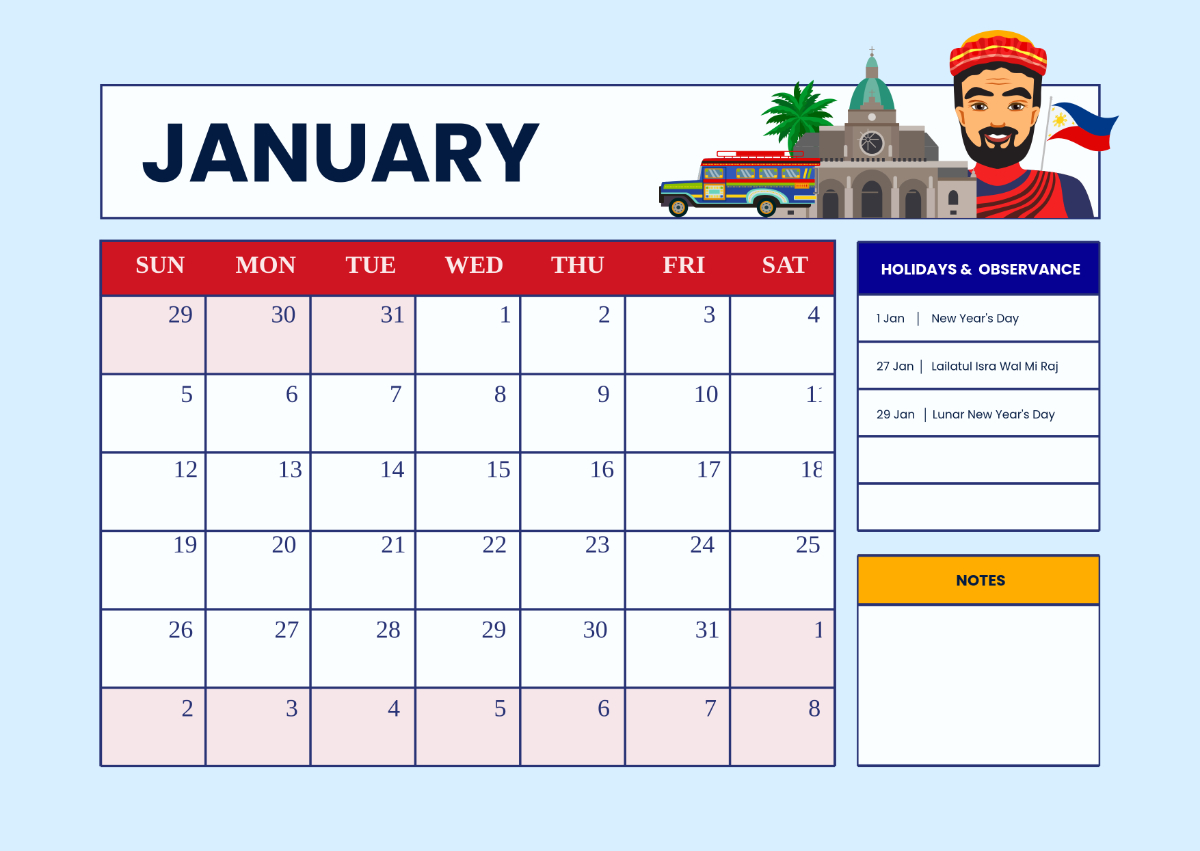 Free 2025 Calendar Philippine Holidays Template To Edit Online throughout Printable Calendar 2025 Philippines Editable