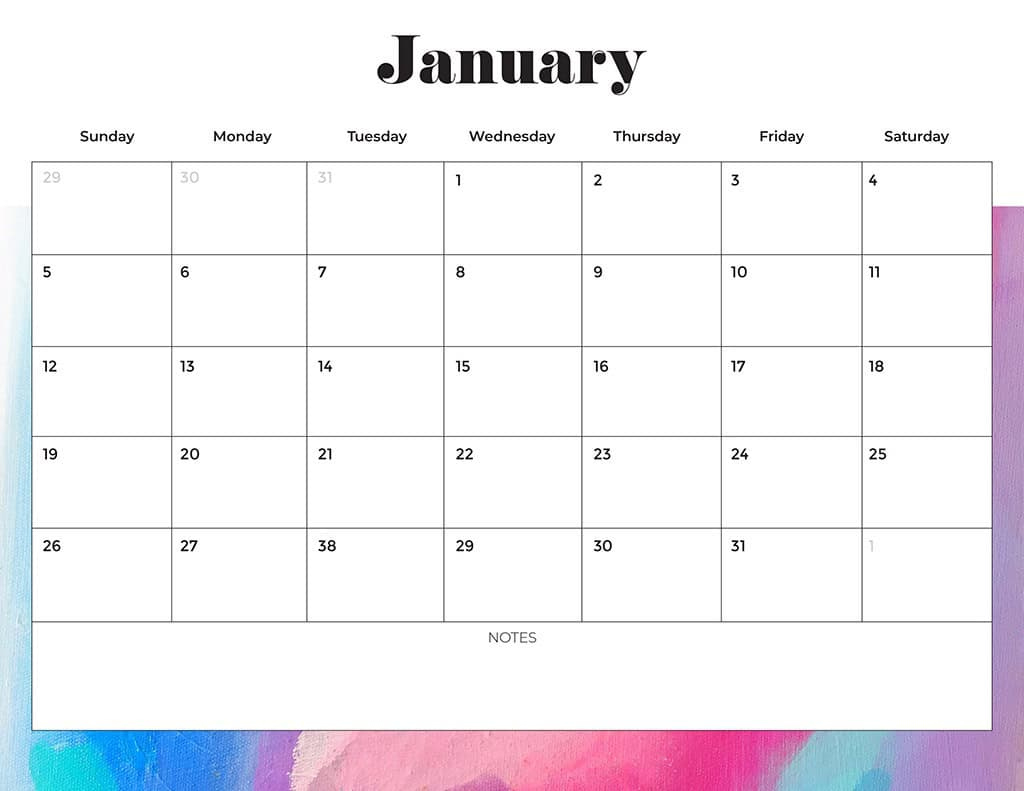 Free 2025 Calendars — 80 Beautiful &amp;amp; Printable Options For You! in Free Printable Calendar 2025 Monday to Sunday
