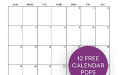 Free 2025 Monthly Calendar Template – January To December with regard to Printable Calendar 2025 Per Month