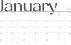 Free And Editable January 2025 Calendar Templates | Canva throughout Printable Calendar 2025 Editable