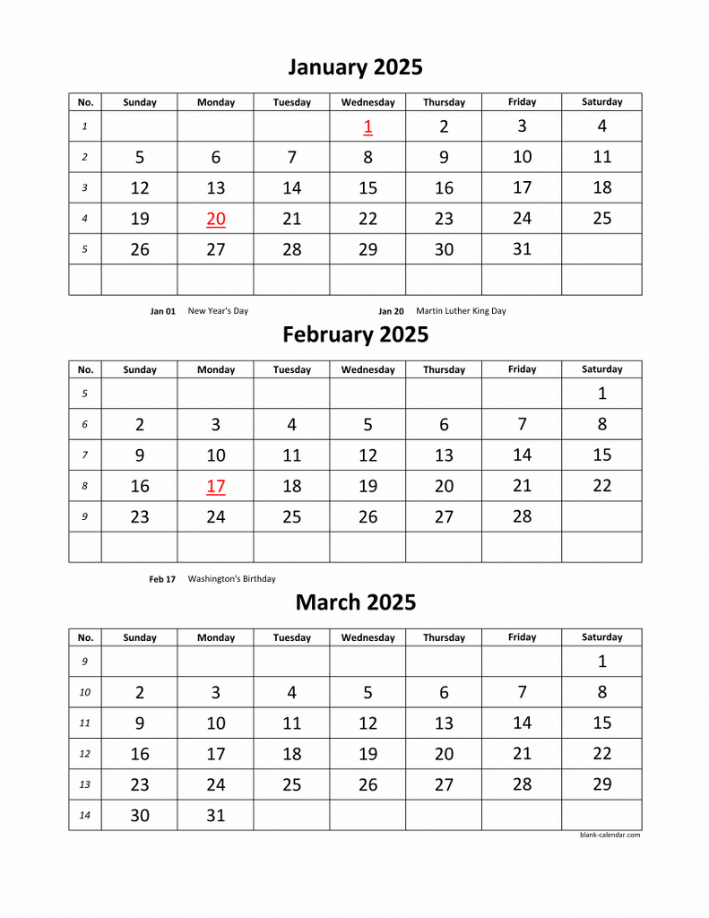 Free Download Printable Calendar 2025, 3 Months Per Page, 4 Pages throughout Printable Calendar 2025 3 Months Per Page
