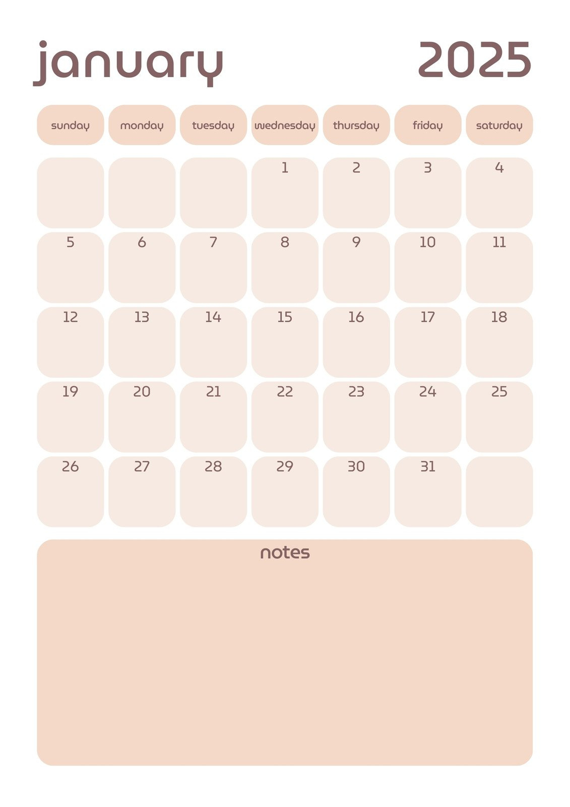 Free Personalized Monthly Planner Templates To Print | Canva pertaining to Printable Calendar 2025 Canva
