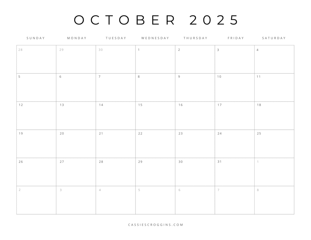 Free Printable 2025 Blank Calendar Templates (All 12 Months) pertaining to Printable 2025 Calendar Without Downloading