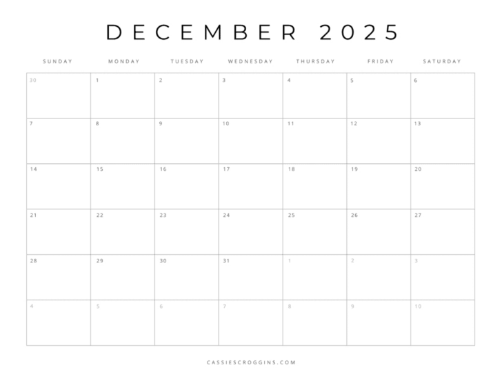 Free Printable Lined Calendar 2025