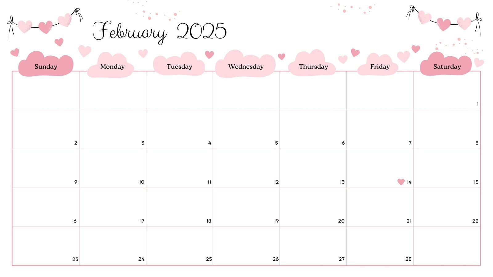 Free To Customize February 2025 Calendar Templates | Canva in Printable Calendar 2025 Canva