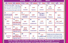 Hindu Calendar With Panchang And Holidays in Printable Calendar 2025 Hindu
