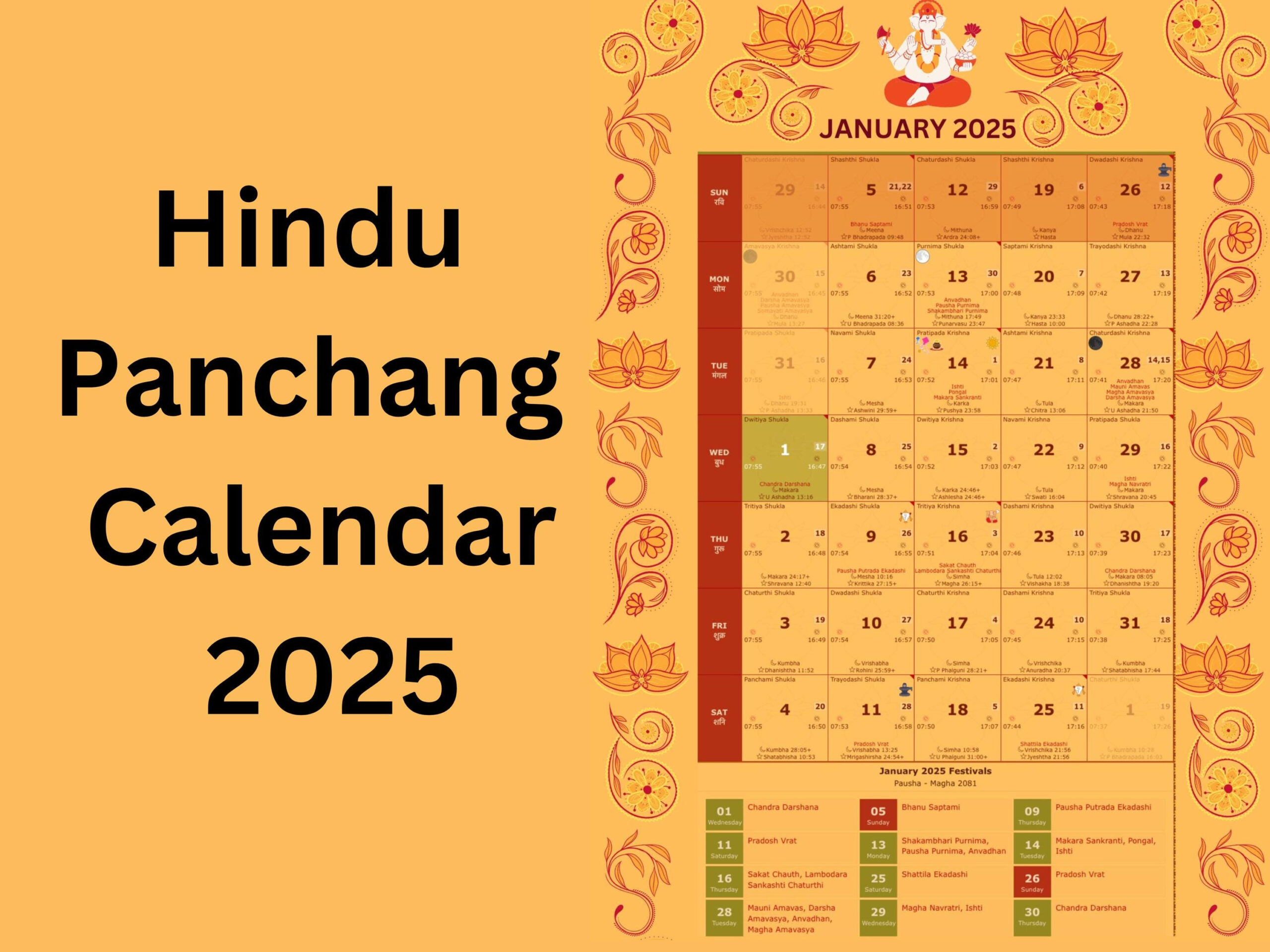 Hindu Panchang Kalender 2025 Hindu Kalender 2025 Hindu Kalender intended for Printable Calendar 2025 Hindu