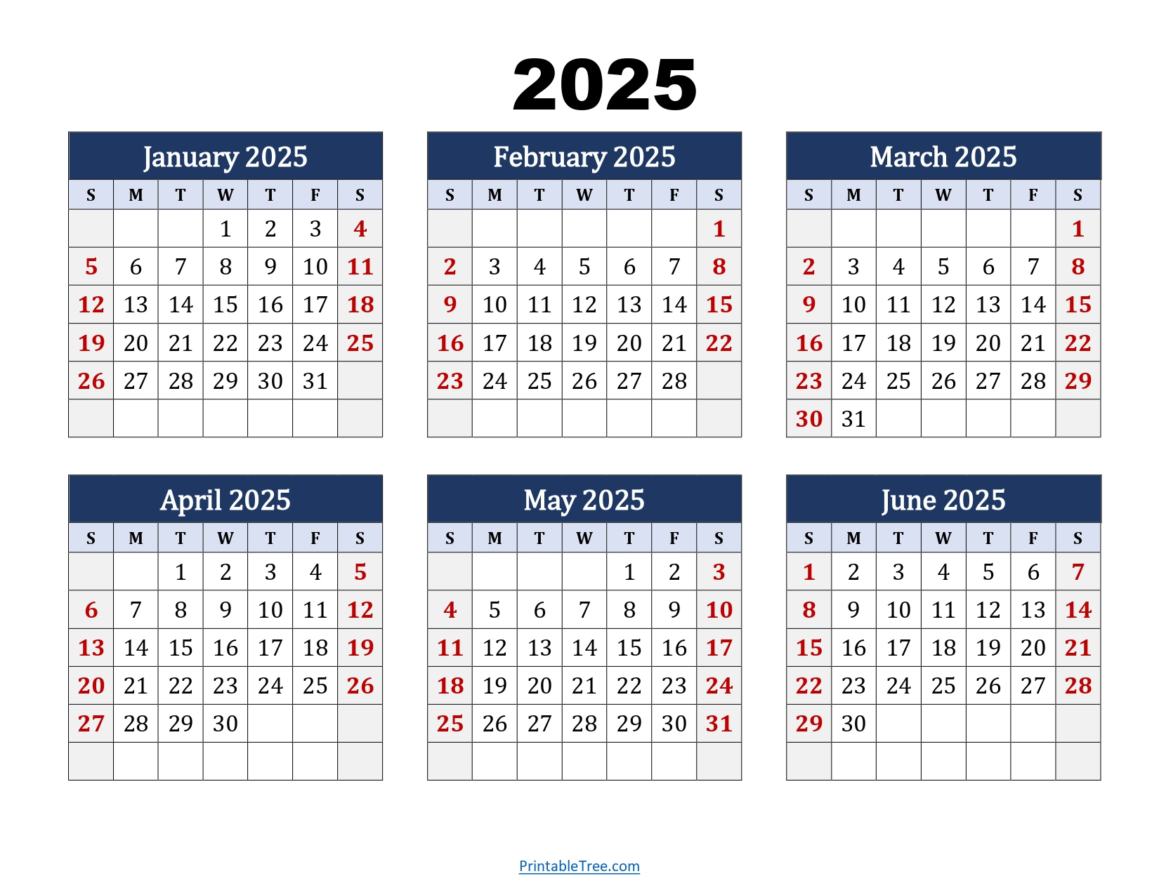 January To June 2025 Calendar Printable Pdf | Si Months Calendar regarding Printable Calendar 2025 January Through June