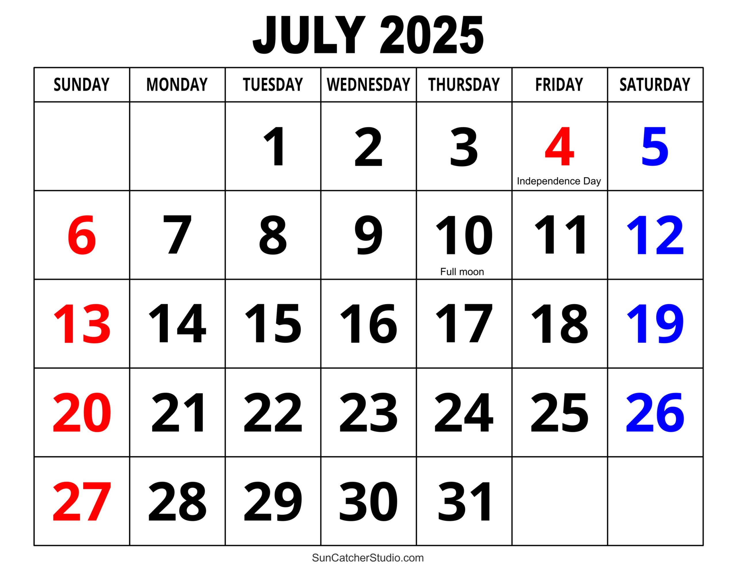 July 2025 Calendar (Free Printable) – Free Printables, Monograms inside Calendar Feb July 2025
