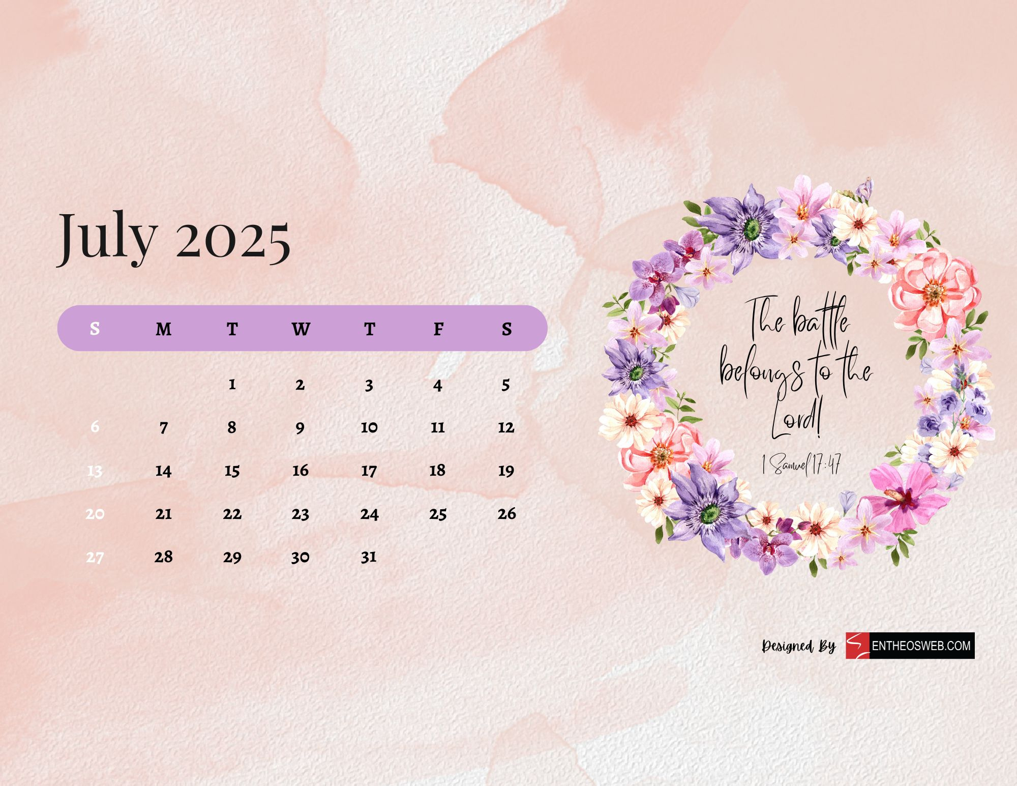 July 2025 Calendar Printables | Entheosweb in July 2025 Desktop Calendar