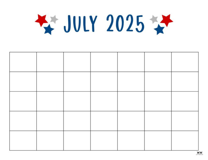July 2025 Calendar Printable