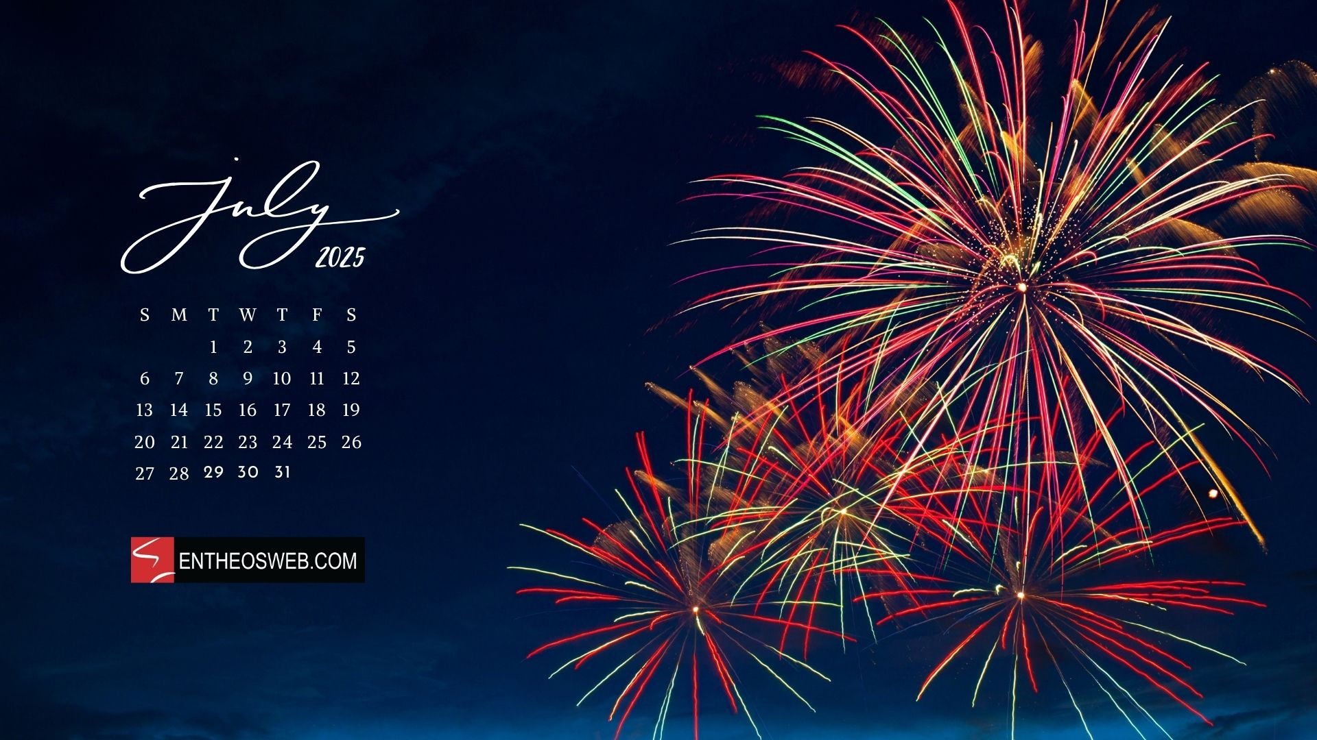 July 2025 Desktop Wallpapers &amp;amp; Screensavers | Entheosweb intended for July 2025 Desktop Calendar