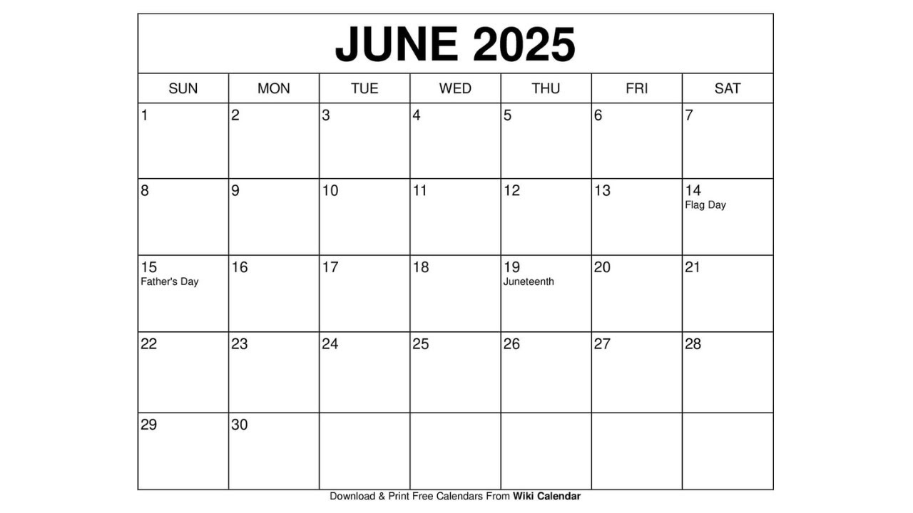 June 2025 Calendar - Printable Templates &amp;amp; More intended for Printable Calendar 2025 June Wiki