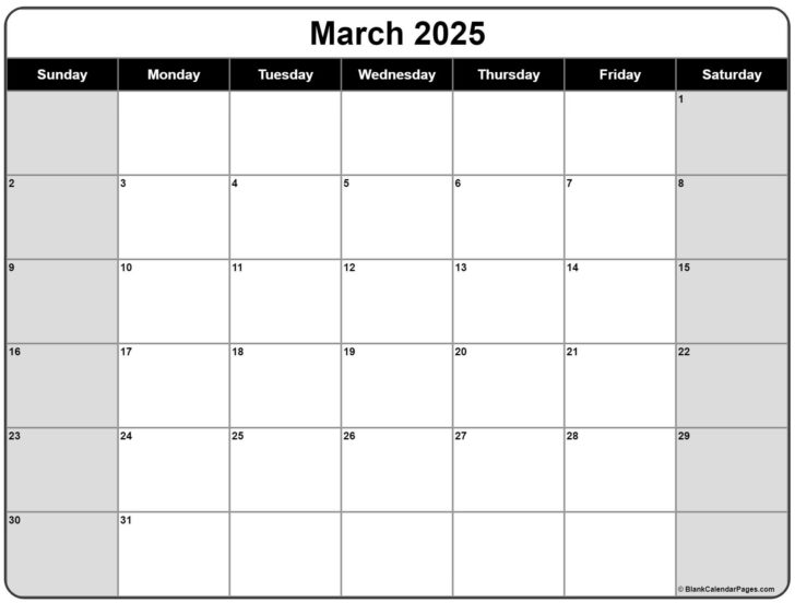 Printable Calendar 2025 March Month