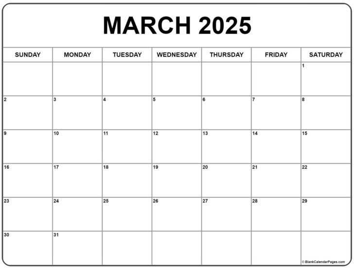 Printable Calendar 2025 Free March