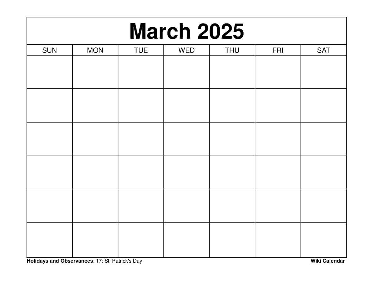 March 2025 Calendar - Printable Templates &amp;amp; More pertaining to March Printable Calendar 2025