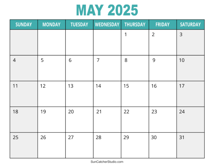Free Printable Calendars by Month 2025