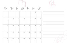May 2025 Calendars – 107 Free Printables | Printabulls within Free Printable 2025 Calendar with Notes Section
