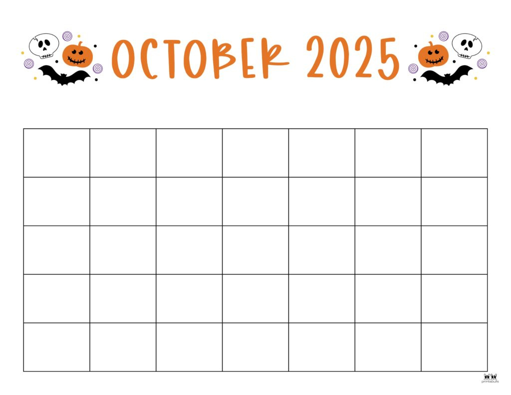 October 2025 Calendars - 107 Free Printables | Printabulls within Printable October Calendar 2025