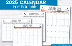Printable 2025 Calendar To Plan Your Year — Krafty Planner regarding Monthly Planner Free Printable Calendar 2025