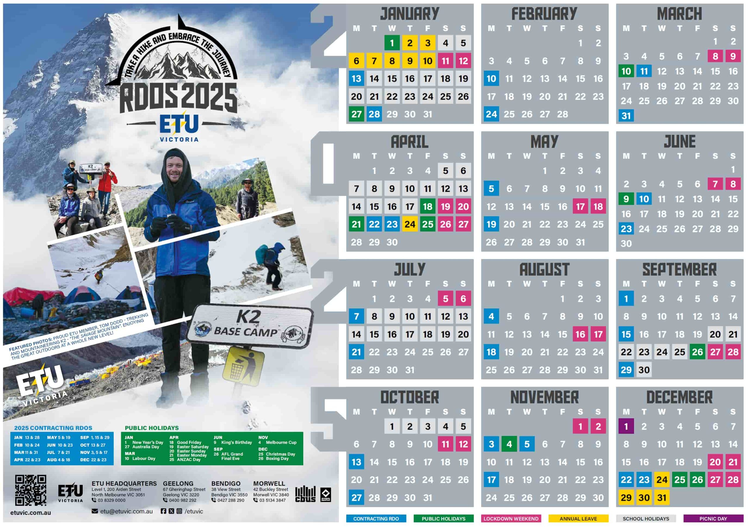 Rdo Calendar - Etu Victoria inside Cfmeu Rdo Calendar 2025 Vic Printable