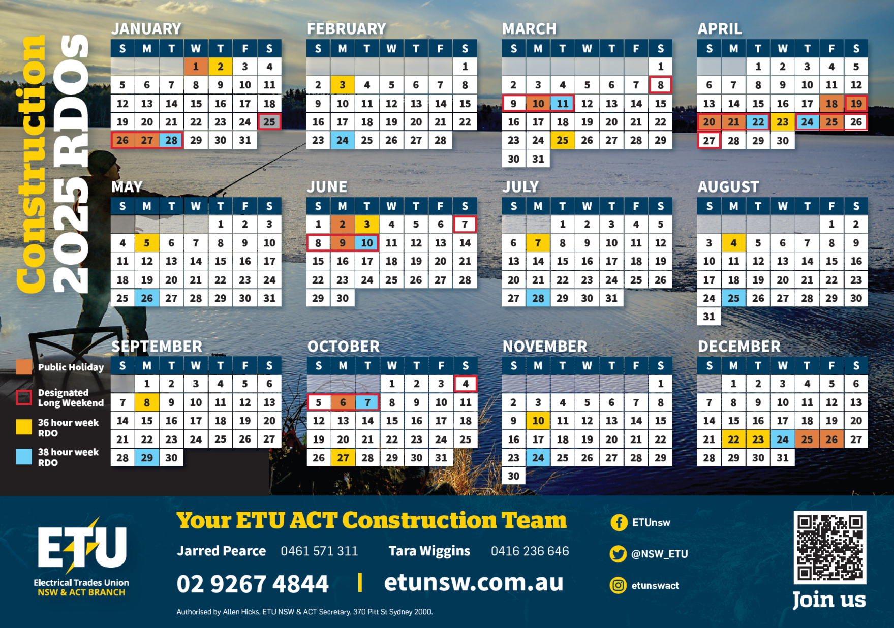 Rdo Calendar regarding Cfmeu Rdo Calendar 2025 Vic Printable
